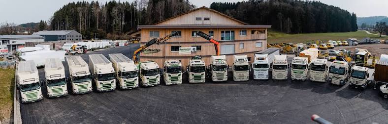 Fahrzeugflotte der Brühwiler Transport AG in Oberwangen TG